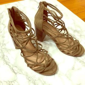 JustFab Caged Heeled Sandals